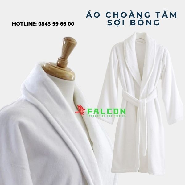 Áo choàng tắm sợi bông cao cấp cho khách sạn.