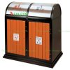 Thùng rác ngoài trời phân loại đôi cao cấp dành cho khách sạn.
