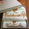 Khăn trắng thêu logo cao cấp dành cho khách sạn.