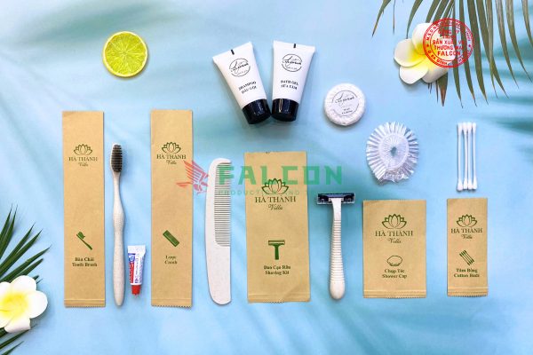 Bộ Amenities lúa mạch cao cấp đóng túi KRAFT Nâu 
