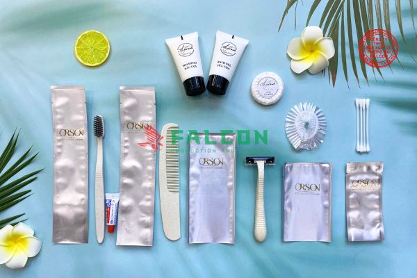Bộ Amenities lúa mạch sang trọng đóng túi màng nhôm 