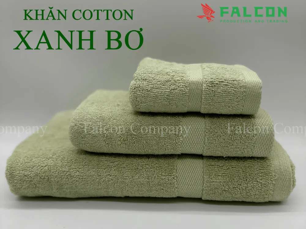 Khăn Cotton xanh bơ 